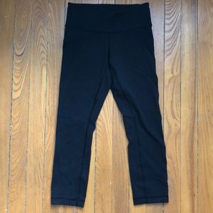 Lululemon Wunder Under Black Crop Leggings